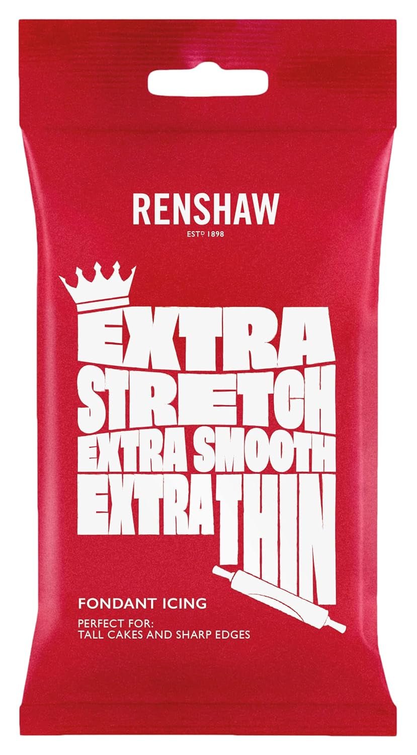 Extra Fondant Rot 1 kg – Extra elastischer Fondant mit Vanillegeschmack, perfekt zum Bedecken von Kuchen – Rot – 1 kg Naty Shop Zuckerpaste 1 kg (1 Stück) Vanille