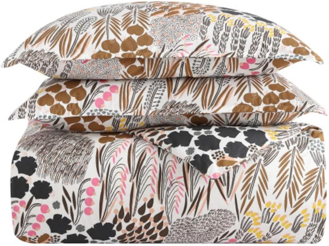 MARIMEKKO Queen-Bettwäsche-Set, Baumwollperkal-Bettwäsche mit passenden Kissenbezügen, ganzjährige Heimdekoration (Pieni Letto, mehrfarbig, Queen-Size-Bett) Naty Shop Bettdecken und Steppdecken
