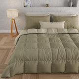 PETTI Artigiani Italiani – Winterdecke für Doppelbett, Maxi, einfarbig, doppelseitig, weiß, grau, 100 % Made in Italy. Bettdecken und Steppdecken Naty Shop Taupe-Schlamm 160 x 190 cm