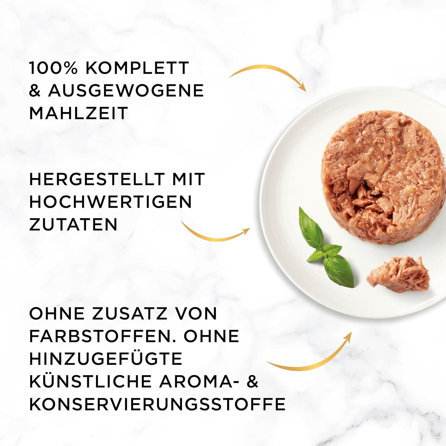 Gourmet Gold Refined Ragout Duetto Lachs & Gelber Kabeljau Nassfutter für Katzen, 12er-Pack (12 x 85 g)