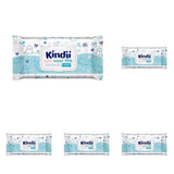 Șervețele umede Kindii Natural Balance pentru bebeluși – (1 x 60 buc.) Șervețele umede pentru bebeluși și copii – Protectoare, Aloe Vera, Parfum delicat – 60 buc.