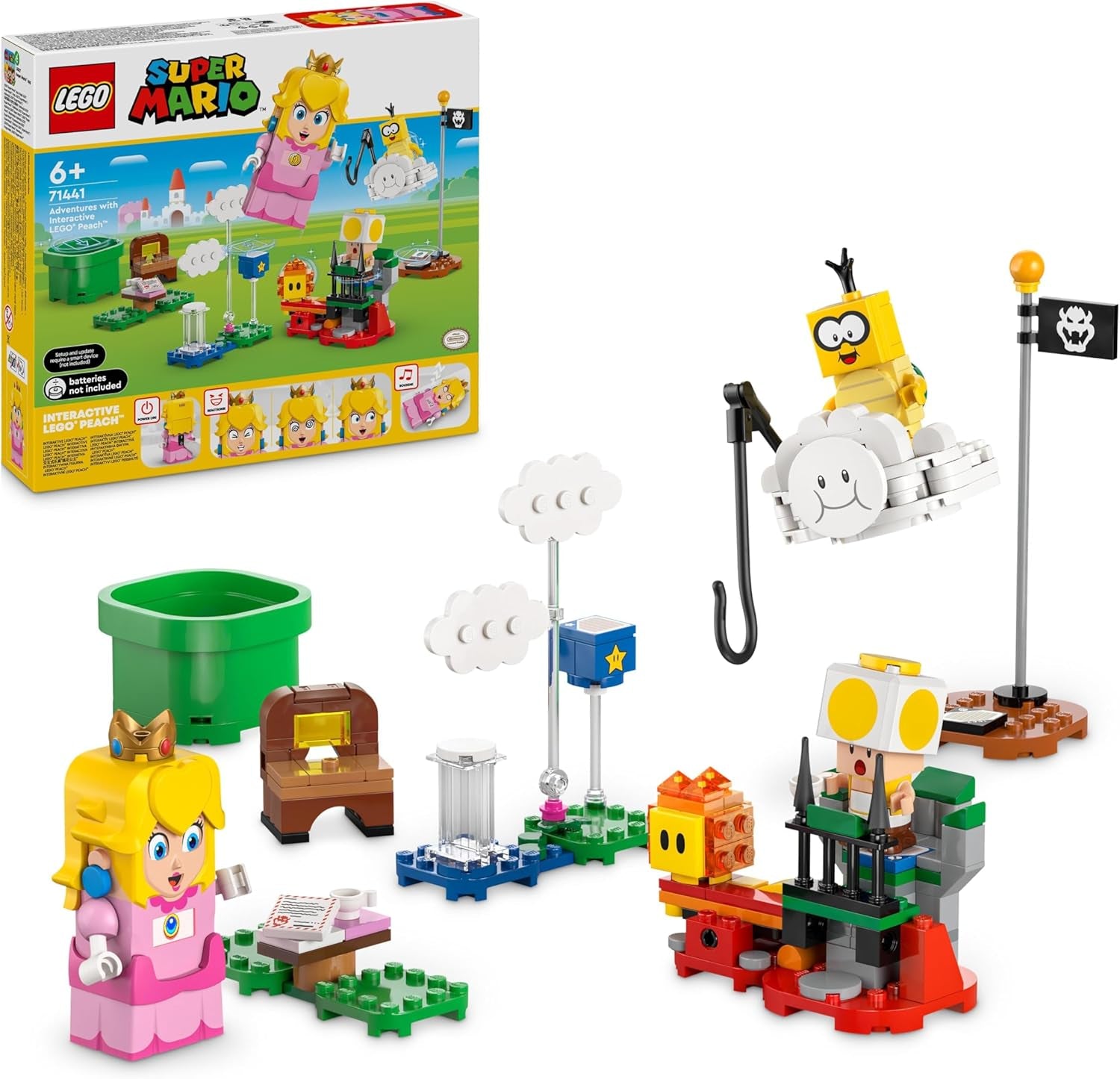 LEGO Super Mario Adventures mit interaktivem Pfirsich, Kinderspielset mit gelber Kröte, Nintendo-Geschenk für Jungen, Mädchen und alle Gamer ab 6 Jahren 71441 Bausätze Besuche den LEGO-Store Standardtitel