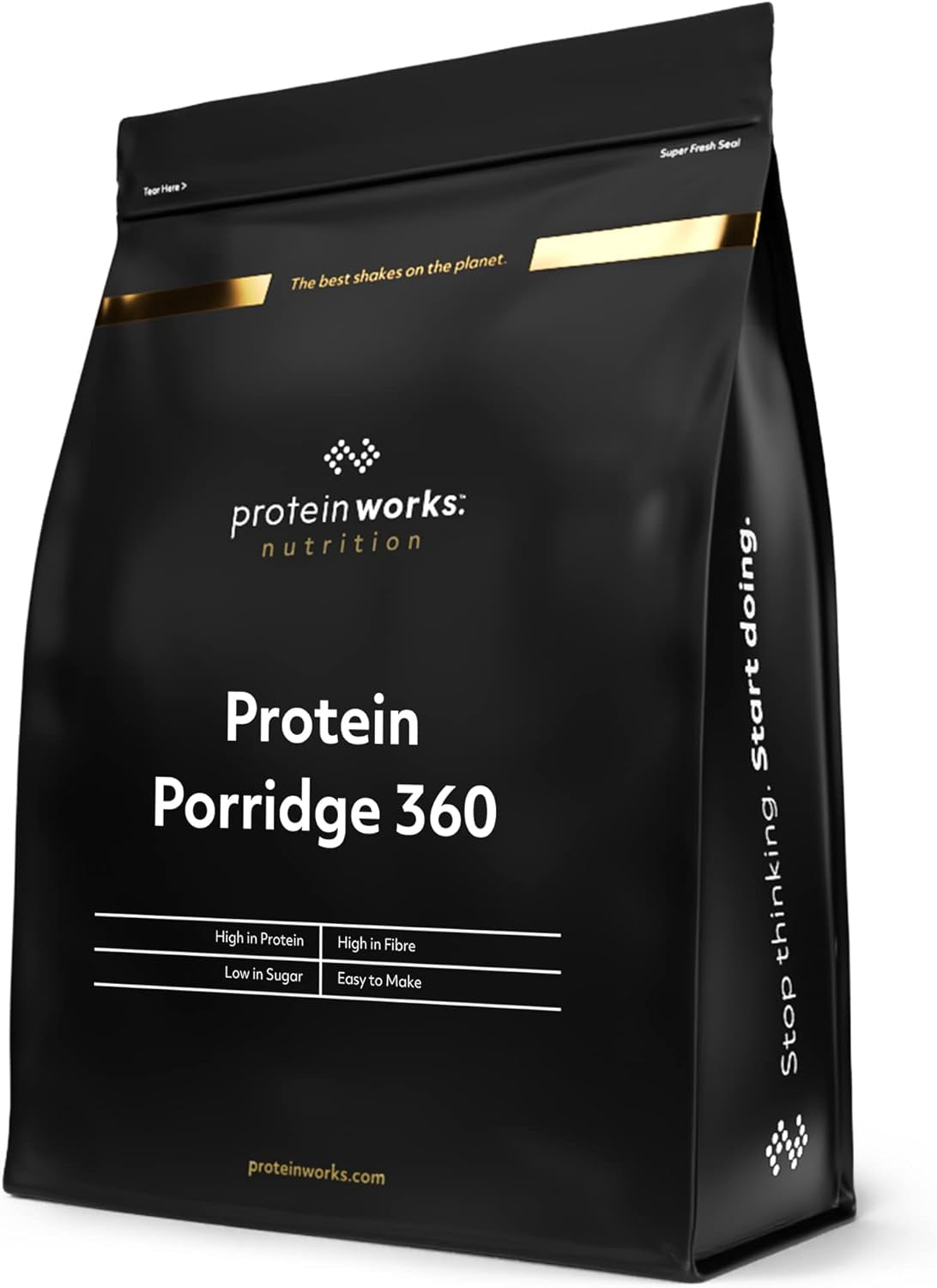 Protein Works - Protein Porridge 360 | Mythos Zusätzliche Vitamine und Mineralien | Proteinreiches Frühstück | Kalorienarme Haferflocken | 6 Portionen | Bananen-Schoko-Chip | 500G Müsli Naty Shop