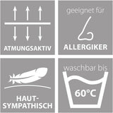 Traumnacht Cosy - Bettwäsche-Set 4 Jahreszeiten, 1 X teilbare Steppdecke 135 x 200 und 1 X Kissen 80 x 80 cm, Öko-Tex-zertifiziert, weiß, entwickelt in Deutschland, (2er-Pack) Steppdecken und Steppdecken Naty Shop