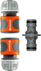 Gardena Kupplungsset: Schlauchkupplung für 13 mm (1/2 Zoll) und 15 mm (5/8 Zoll) Verlängerung, auch bei hohem Wasserdruck, einfache Montage (18283-20)