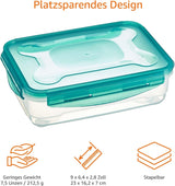 Amazon Basics Gefrierbehälter im Set, mit Deckel, auslaufsicher, stapelbar, Kühlschrank/Gefrierschrank, BPA-frei, Kunststoff, mikrowellen- und spülmaschinenfest, 3 x 1,2 l, transparente Frischhalteboxen von Naty Shop