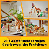 LEGO Creator 3In1 Tiersafari, Kreativset mit Tierfiguren, 3 Baumöglichkeiten: Spielzeuggiraffe, Gazelle und Löwe, Spielzeugtiere für Mädchen und Jungen, Naturgeschenk für Kinder ab 9 Jahren 31150 Bausets Beuche den LEGO-Store
