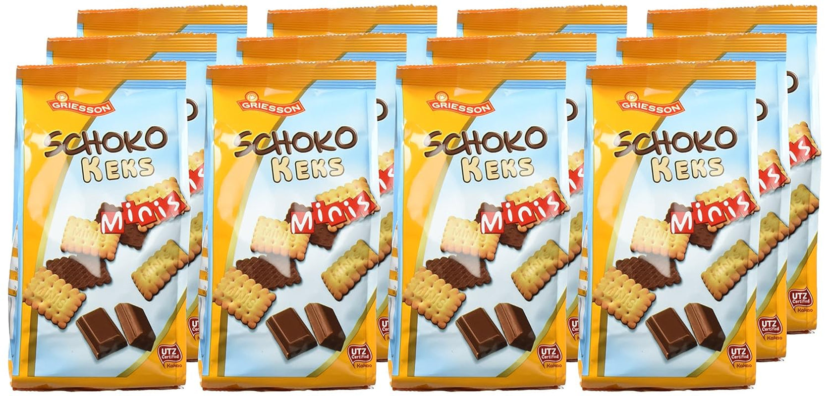Griesson Schokoladen-Minikekse, 12er-Pack (12 Beutel x 125 g)