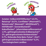 FRECHE FREUNDE Bio-Frühstücksmüsli Edda's Beeren-Knusper-Müsli-Mischung für Schulkinder mit gefriergetrockneten Erdbeeren, vegan, 6er-Pack (6 x 280 g)