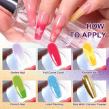 Farbverlaufs-Malgel, 12 Farben, Ombre-Gel-Nagellack mit 100 Nagelschwämmen und 4 Krallen, Metallgreifer für French-Maniküre, DIY-Nagelkunst, Set I