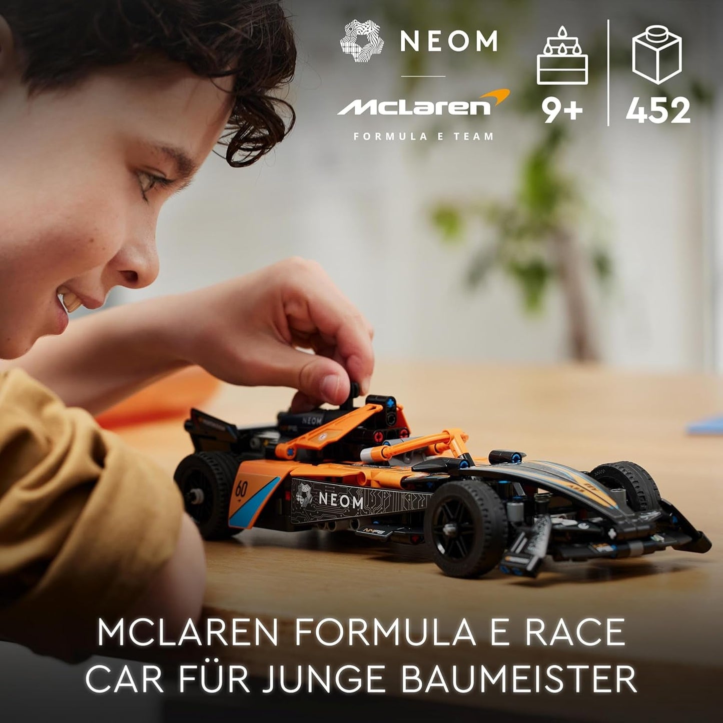 LEGO Technic NEOM Mclaren Formel-E-Rennwagen, Rennauto-Spielzeug für 9-jährige Jungen und Mädchen, Modellauto-Bausatz, Kinderzimmerdekoration, Geburtstagsgeschenkidee 42169 Bausets. Beuche den LEGO-Store