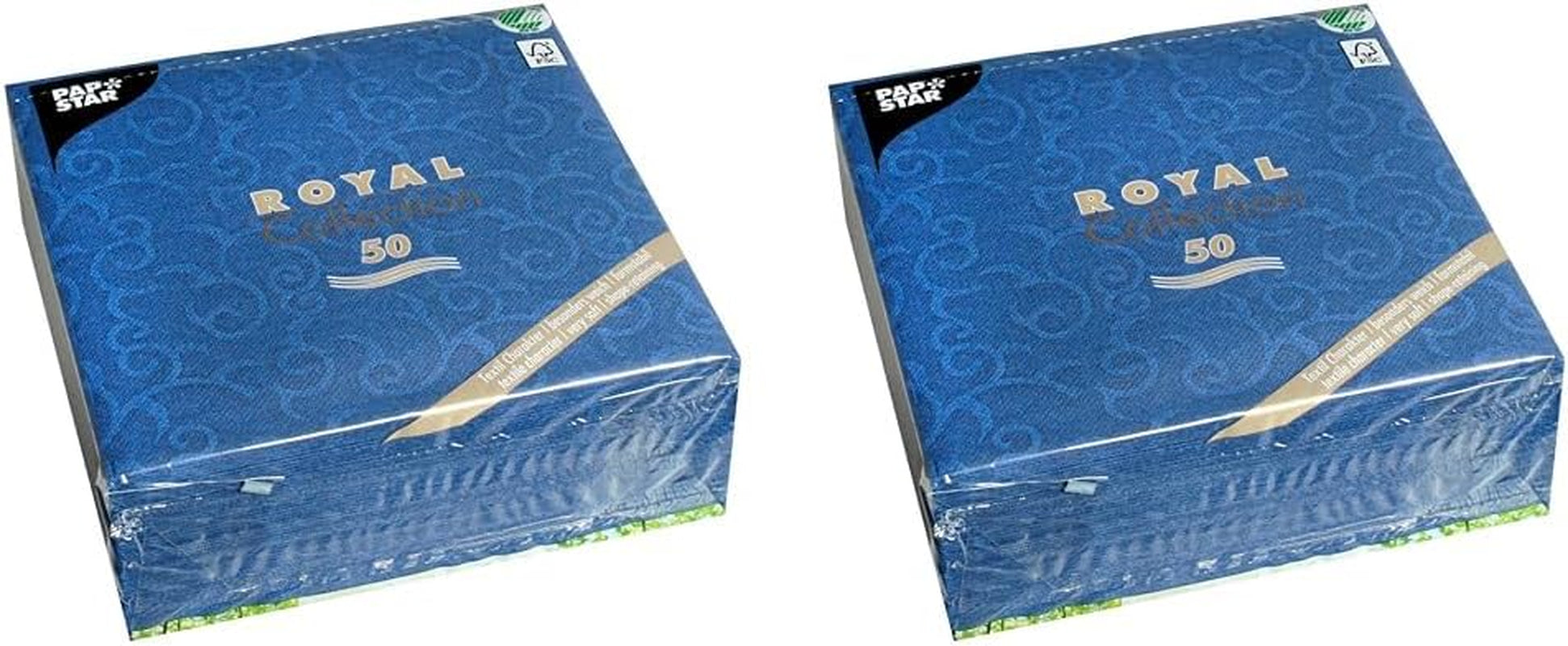 Papstar, 50 Servietten „ROYAL Collection“ 1/4-Falz 40 cm x 40 cm Champagner „Casali“, #84877