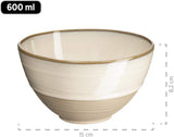 MÄSER 931818 Nottingham Vintage Series Tafelservice für 4 Personen, 12-teiliges Frühstücksservice mit unregelmäßigen runden Formen im Retro-Look, Fliese, Beige