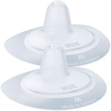 NUK Stillhütten | Brusthütchen Zum Stillen | Schützt vor Wunden Brustwarzen | Dünnes Silikon | Größe M (20 mm) | Inklusive Schutzdose | 2 Stück Babynahrung und Stillzubehör Naty Shop