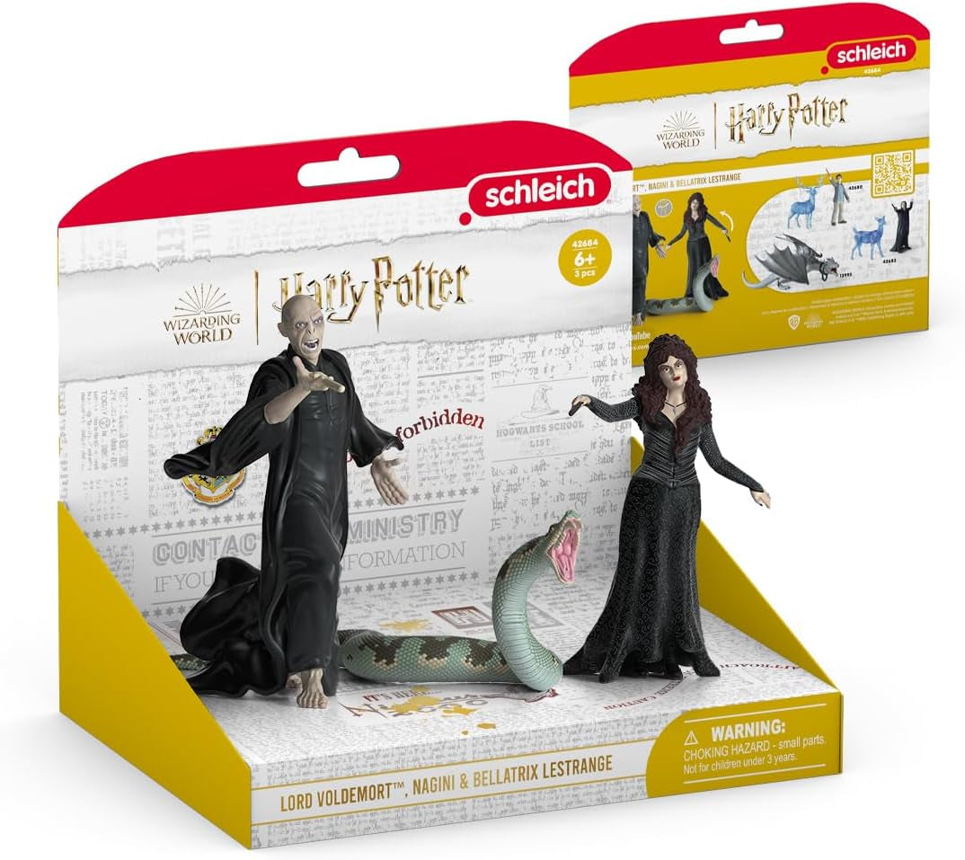 Schleich 42684 Lord Voldemort, Nagini & Bellatrix Lestrange, Ab 6 Jahren, HARRY POTTER – Spielfigur, 21 X 16 X 18 cm Actionfiguren Naty Shop