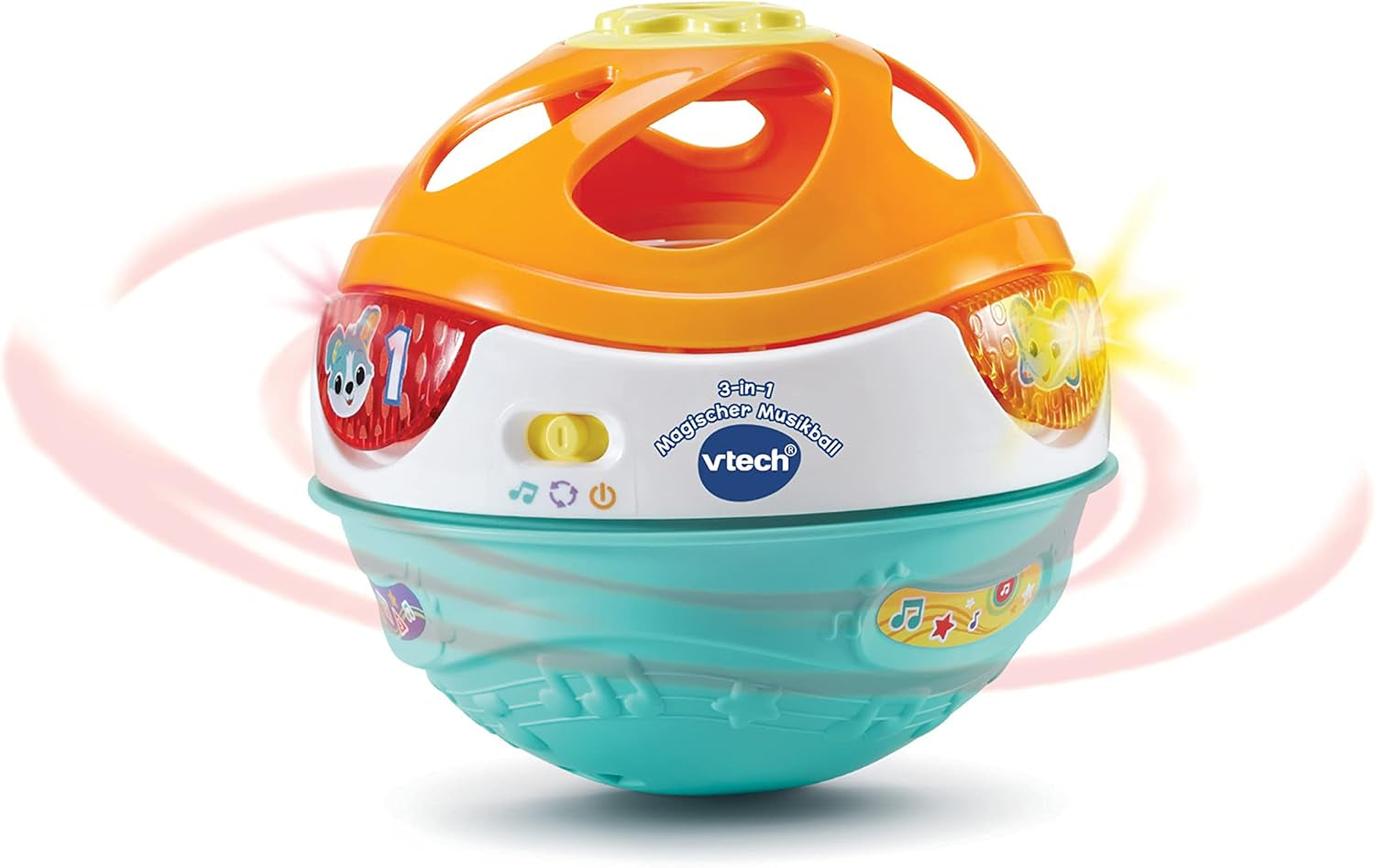 Vtech Baby 3-in-1 Magischer Musikball, 9–36 Monate & Babymusikspaß Tamburin – Elektronisches Spielzeug mit Musik und Soundeffekten – Für 9–36 Monate Babyspielzeug Bebe Naty Shop