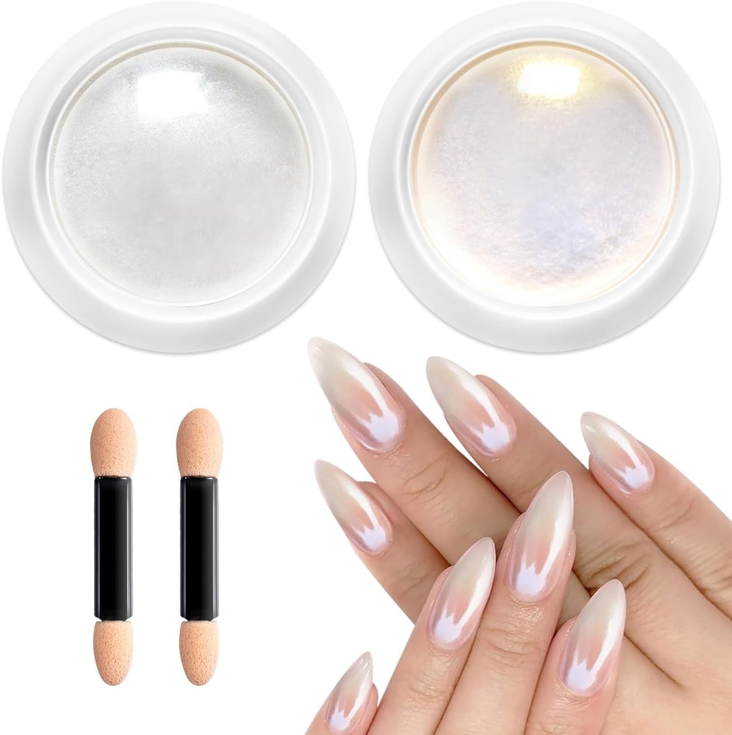 BISHENGYF Rose Gold Chrome Nail PowderNeue Upgrade Grosse Kapazitä Chrom PulverSuper-Spiegeleffekt Metall Mirror Chrome Powder –Neon Glassy Pearl Effect Glitter Nagelkunst Pulver Für DIY Salon
