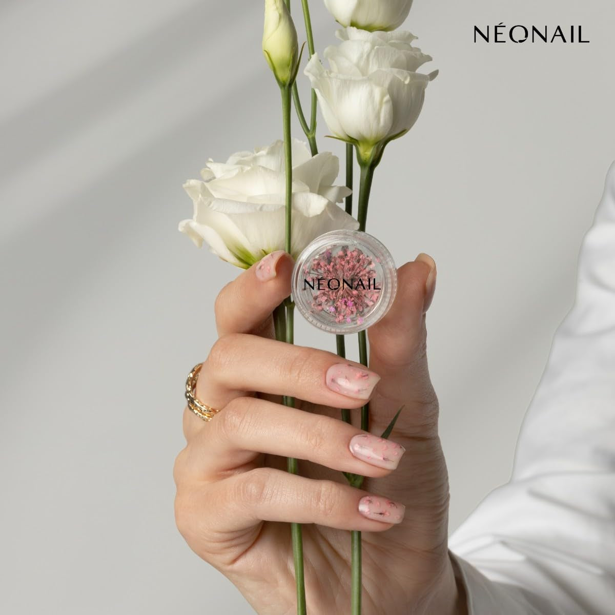 NÉONAIL Nail Art Flowers Set – Trockenblumen – Getrocknete Blumen – Nageldesign Zubehör – Nageldekorationen – Getrocknete Blüten – Nageldekoration – Gelnägel Zubehör – 3 Farben – Rosa, Lila, Orange
