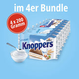 Joghurt – 4 x 200 g – Waffelscheiben gefüllt mit Joghurt und Nougatcreme, Haselnüssen und Kakao