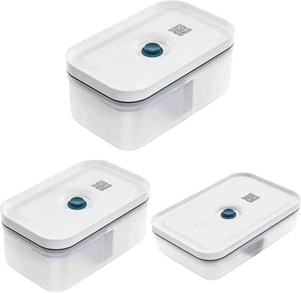 Zwilling Fresh & Save Vakuum-Lunchbox-Set/Kühlschrank-Aufbewahrung, 3-teilig, Kunststoff, halbtransparent, La Mer Frischhaltedosen Naty Shop Standardtitel
