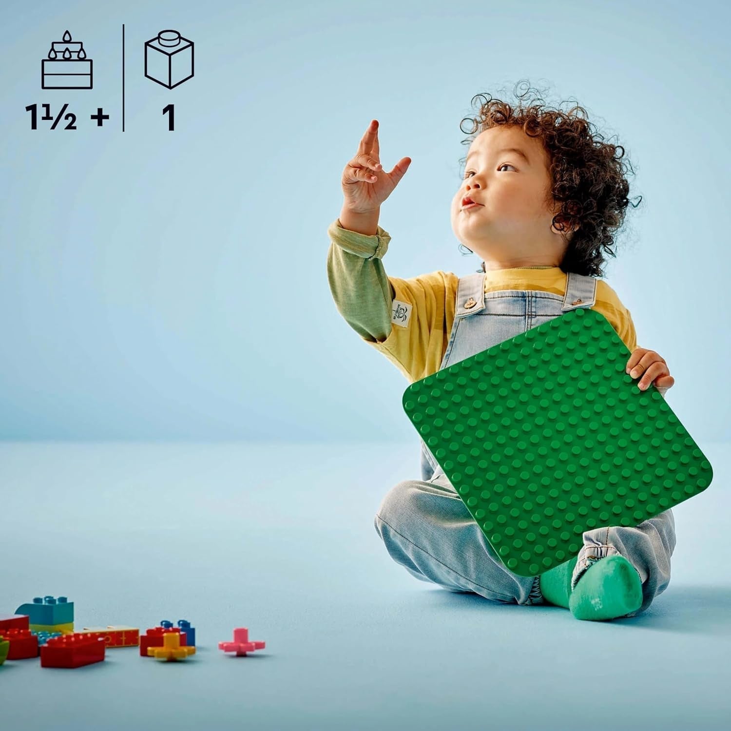 LEGO DUPLO Bauplatte in Grün, Bauspielzeug für Kleinkinder ab 18 Monaten, Zum Ausstellen von Modellen, Ermöglicht Vorschulkindern kreatives Bauen und fantasievolles Spielen, Lernspielzeug 10460 Bausets Besuchen Sie den LEGO-Store