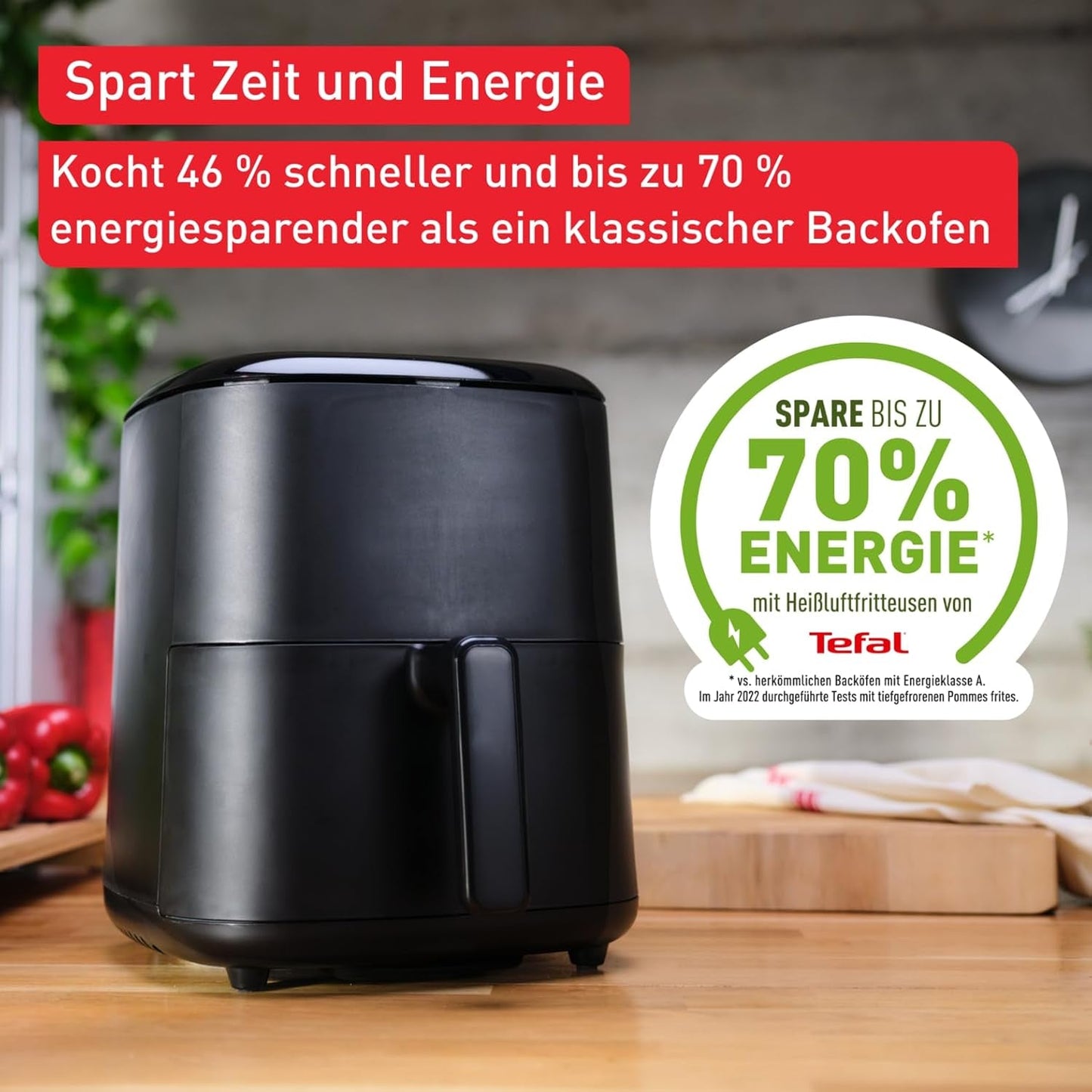 Tefal Easy Fry Max EY2458, 5 Liter, Heißluftfritteuse, 10 automatische Kochprogramme, digitaler Touchscreen Haushaltsgeräte Naty Shop