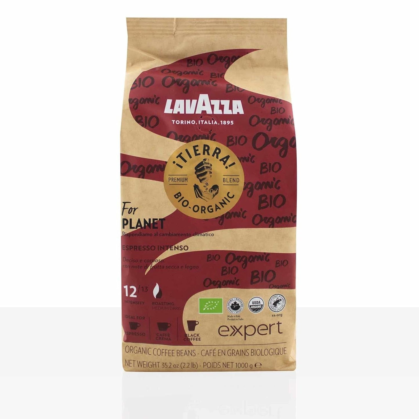 Lavazza Expert Tierra Intenso Espressokaffee 6 x 1 kg Kaffeebohnen