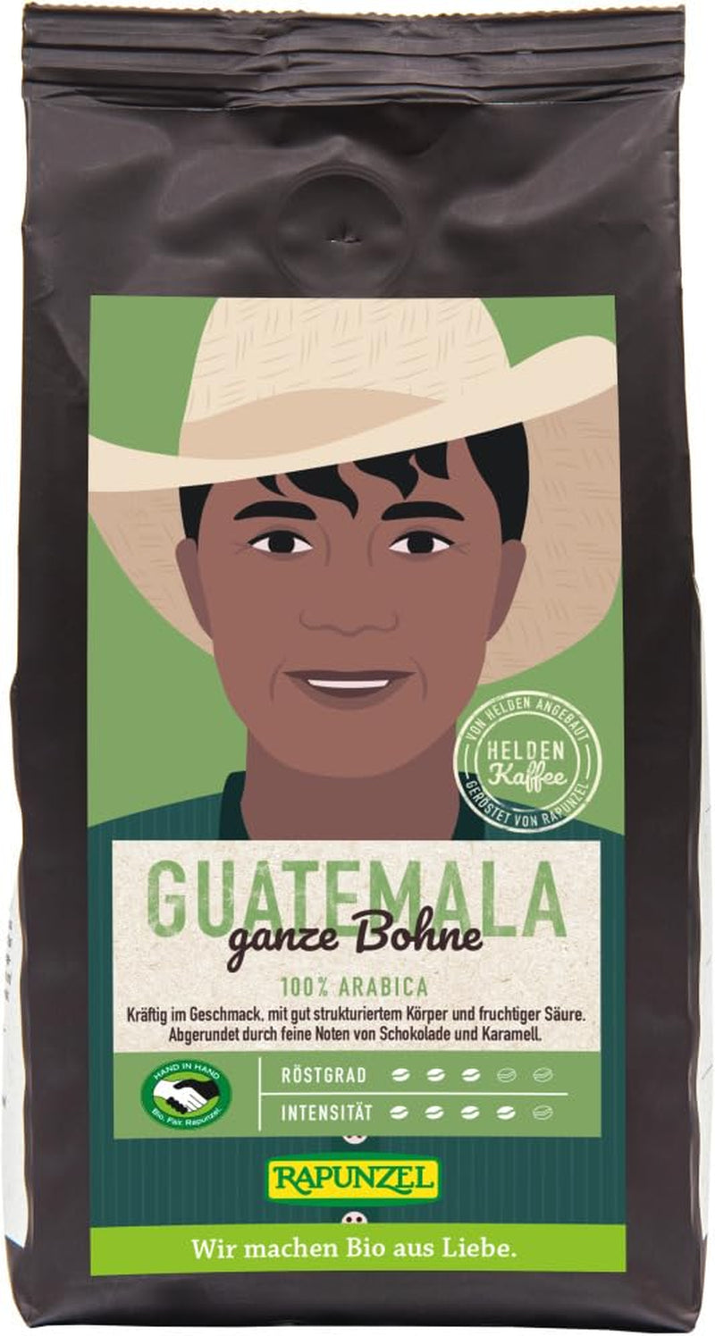 Rapunzel Hero Guatemala Bio-Kaffee, HIH ganze Bohnen (6 x 250g)