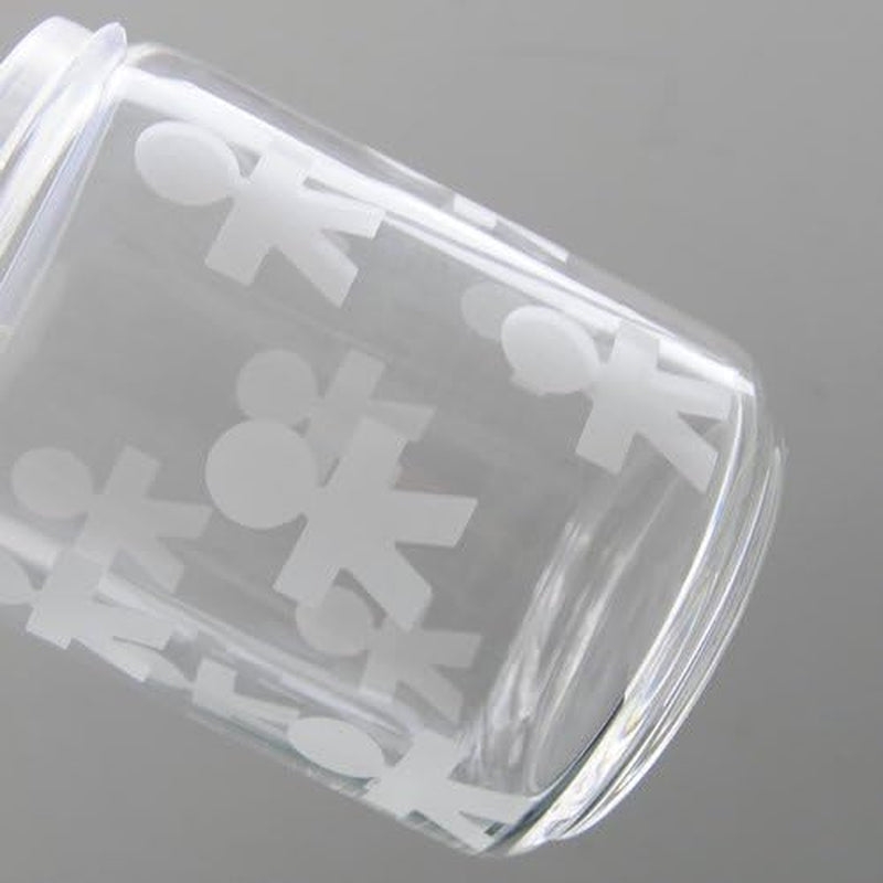 Alessi AKK37 GIROTONDO Küchenglas aus Glas mit Aufdruck und versiegeltem Edelstahldeckel, L 21,6 cm, H 10,5 cm. Frischhaltedosen Naty Shop