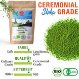 ORIGEENS BIO MATCHA CEREMONIAL GRADE „SHIKA“ – Japanischer Bio-Tee aus Shizuoka – Matcha Latte/Usucha – 30 g Nachfüllbeutel – Bio-Matcha-Grüntee-Pulver in Zeremonienqualität