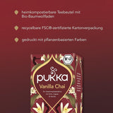 Pukka | Mischung aus aromatisierten Bio-Tees „Vanilla Chai“ | Zimt, Ingwer und Vanille | Tee zum Genuss mit natürlicher Süße | 1 Stück | 20 Teebeutel
