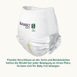 Bambo Nature Windeln, Größe 5 (11–17 kg) – Monatsbox mit 95 Stück | Windeln mit verbessertem Auslaufschutz | Ultimativer Komfort und Freiheit für aktive Kinder | Dermatologisch getestete Windeln
