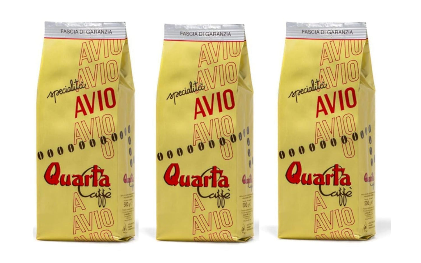 Mischung aus Kaffeebohnen Caffè Avio Oro | 3 Packungen x 500 g | Insgesamt 1,5 kg | Klassische Mischung aus ausgewählten Arabica-Sorten | Italien, Apulien, Salento