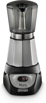 De'Longhi Alicia Plus EMKM6.B Moka-Kanne (360° drehbar, 550 W) Silber-Schwarz