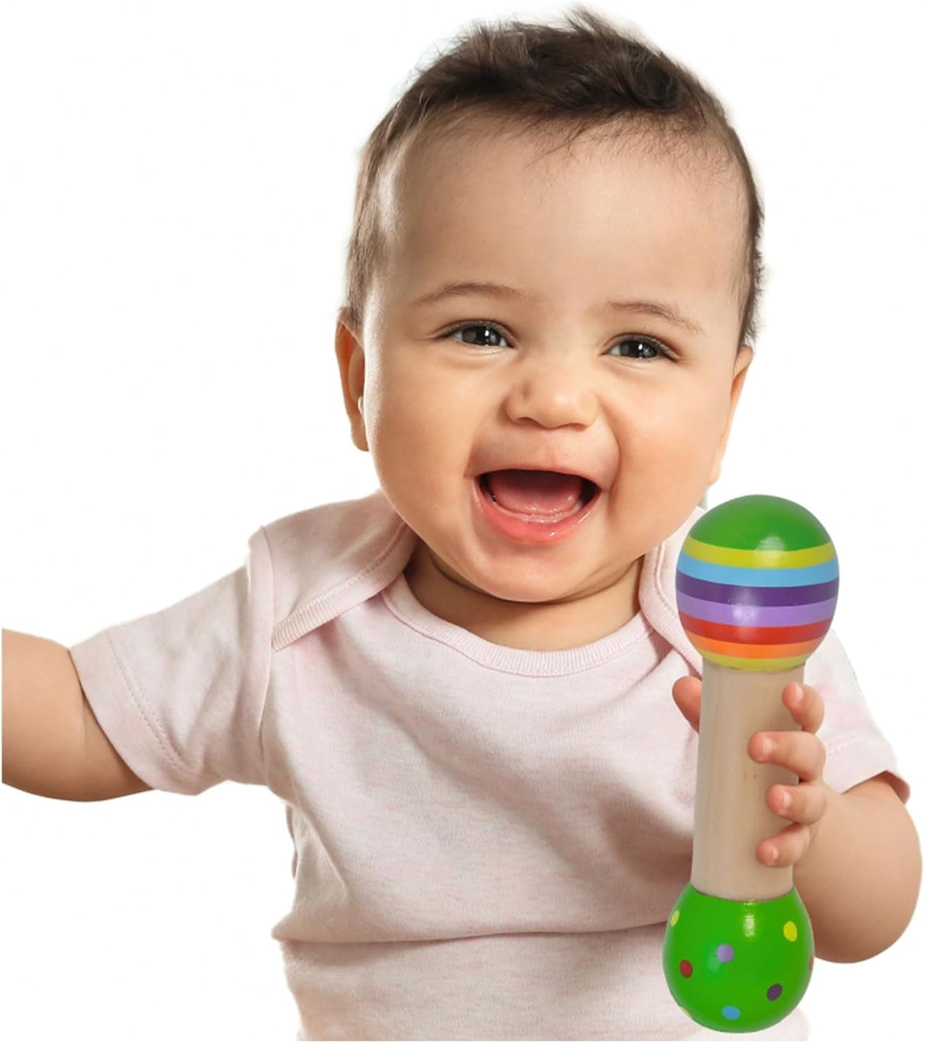 Eichhorn - 2-teiliges Musikset, inklusive Spielzeug mit Glöckchen und Klangstab, bunte Musikinstrumente aus Holz, ab 1 Jahr Babyspielzeug Naty Shop