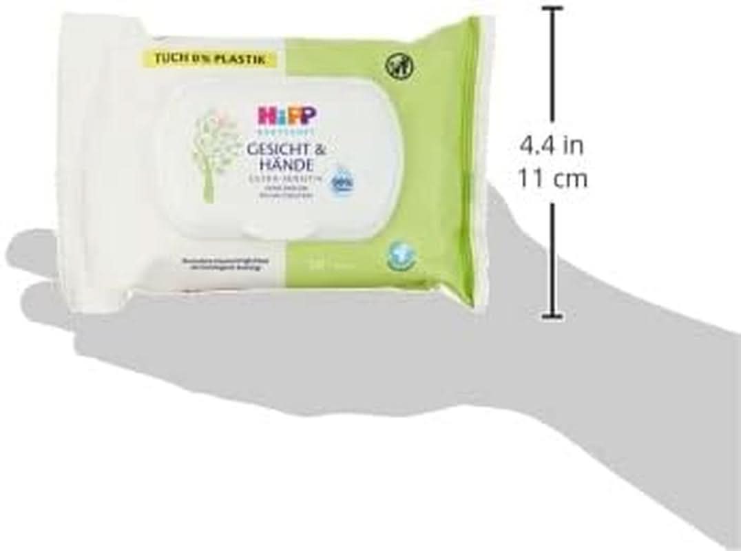 HIPP Babysanft Gesicht & Handtücher, Feuchttücher 12X 20 Stück. Naty Shop