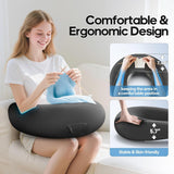 Gaming- und Lesekissen, Lesekissen für Bett/Couch/Boden, Füttern/Häkelkissen mit großem ergonomischem Gaming-Kissen, Gamer-Kissen für iPad/Laptop – Schwarz