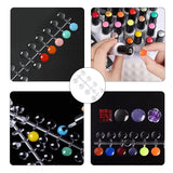 120 Stück Nagel-Display-Punkte, farbige Klebepunkte, zum Aufdrücken der Nägel, Nagel-Display-Punkte, Nagelproben, Nagelspitzen, Do-It-Yourself-Nagelzubehör, Nagel-Display, Nagelspitzen für Gelnägel, transparent, selbstklebend