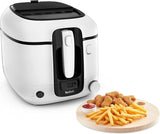 Tefal Super Uno Access Fritteuse, Fassungsvermögen 2,2 l, spülmaschinenfeste Teile, Geruchsfiltergeräte Naty Shop Super Uno Mit Timer Weiß/Schwarz