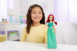 Mattel Disney Princess Ariel Puppe, langes Styling-Haar, positionierbar, abnehmbare Schuhe und Stirnband, Disney-Geschenke, Spielzeug für Kinder ab 3 Jahren, HLW10