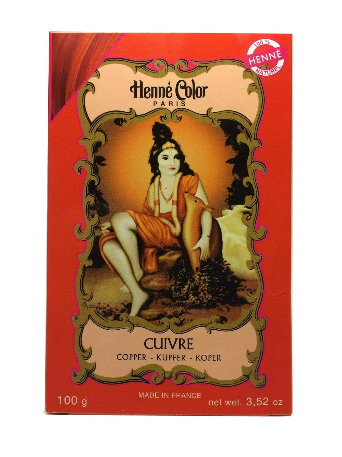 Henné Color Henna Pulver Kupfer 100 g Haarfärbemittel Naty Shop Rot 100 G (1 Packung)