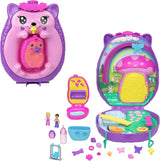 Polly Pocket GKJ64 – Tragbare Ananas-Taschenbox mit 8 lustigen Funktionen, Polly- und Purple-Puppen, 2 Zubehörteilen und Aufkleberbogen; Spielzeug für Kinder ab 4 Jahren Pupusi Naty Shop Mamma Igelkind