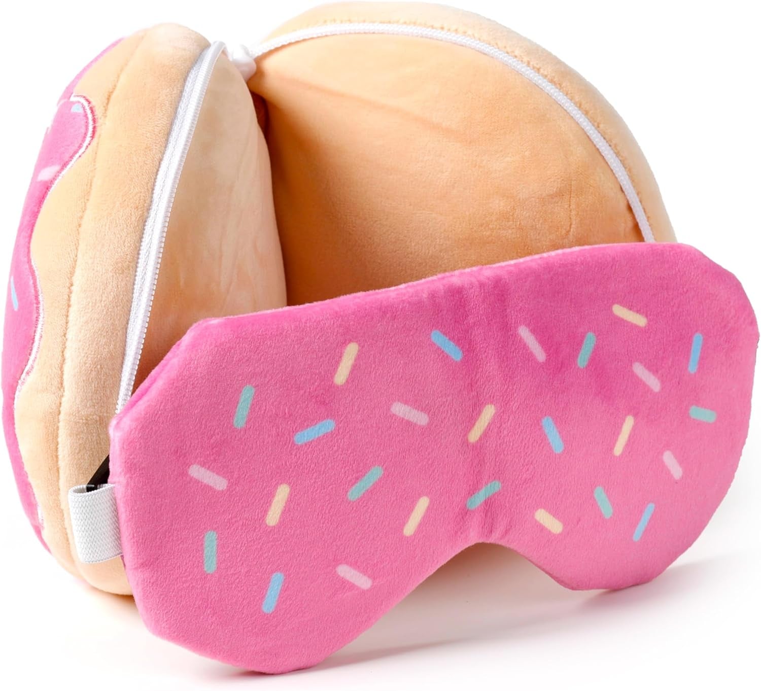 Puckator Reisekissen mit Relaxeazzz-Maske – Donut-Reisekissen Naty Shop