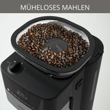 Krups Espressomaschine KM8328 Mahlen mit Mahlwerk | 24-Stunden-Timer | Getreidebehälter 180 g | Fassungsvermögen 1,25 l für bis zu 15 Tassen Kaffee | Automatische Abschaltfunktion | 3 Mahlgradeinstellungen | Schwarz
