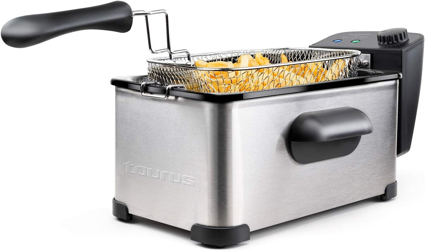 Taurus Professional 2 plus - Ölfritteuse, 2 Liter, 1700 W, 18/8 Edelstahl Appliances Naty Shop 3L