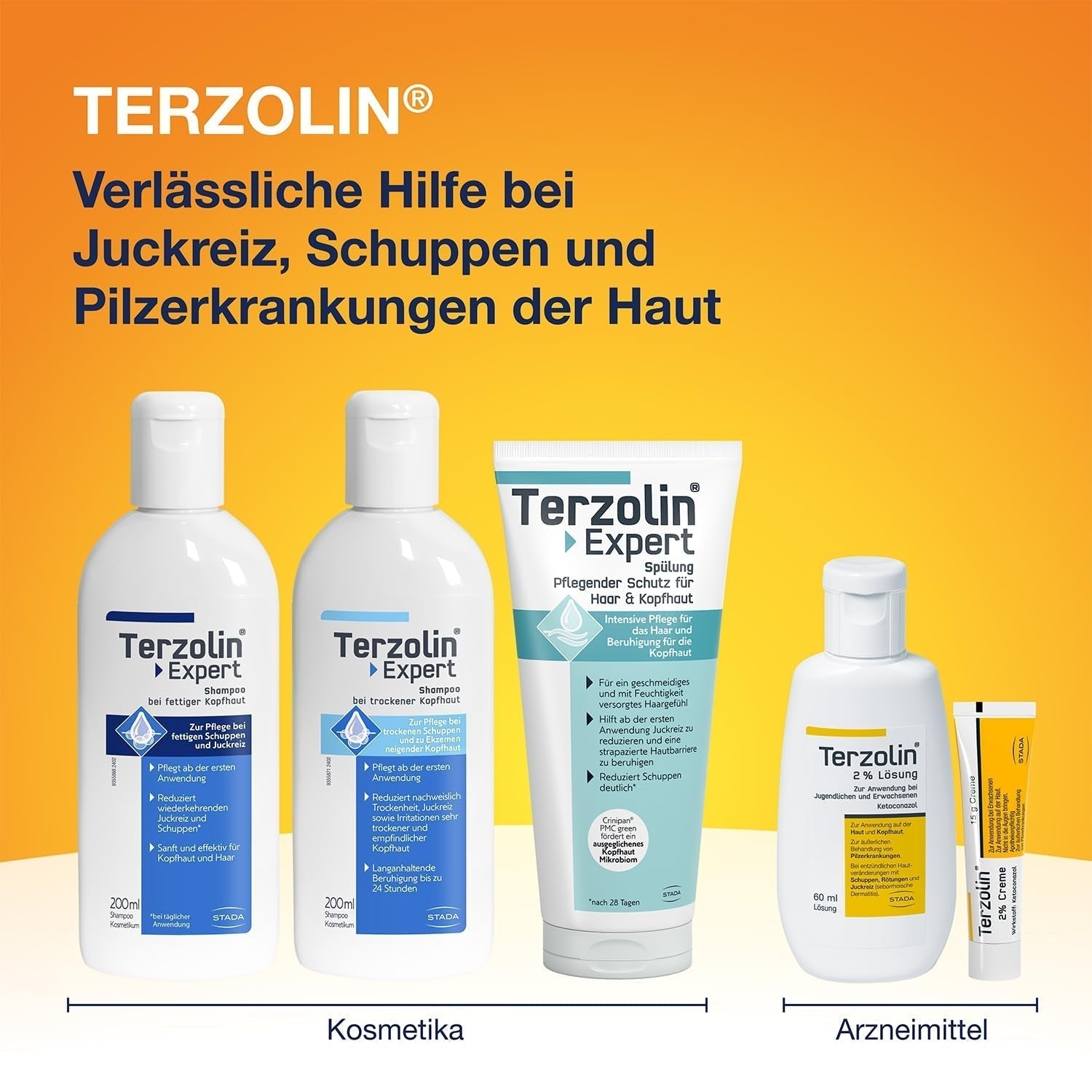 Terzolin Expert Shampoo für fettige Kopfhaut und Haare, Anti-Schuppen, 200 ml Dusche und Bad Terzolin