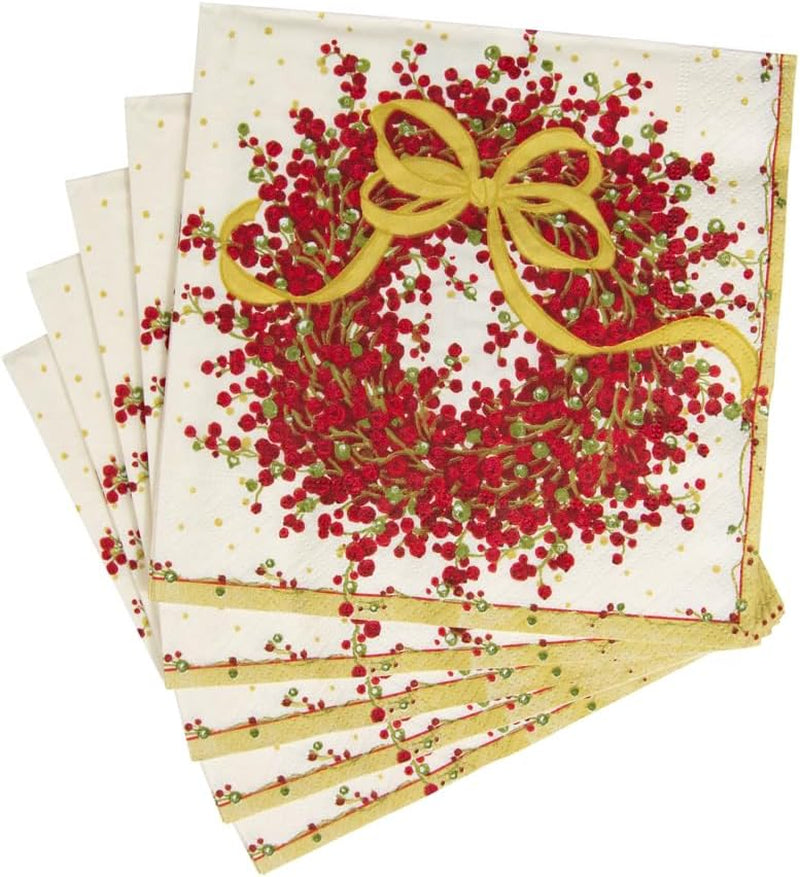 8070C Dreilagige Papierservietten, 20 Stück, 25 x 25 cm, Pfefferbeere