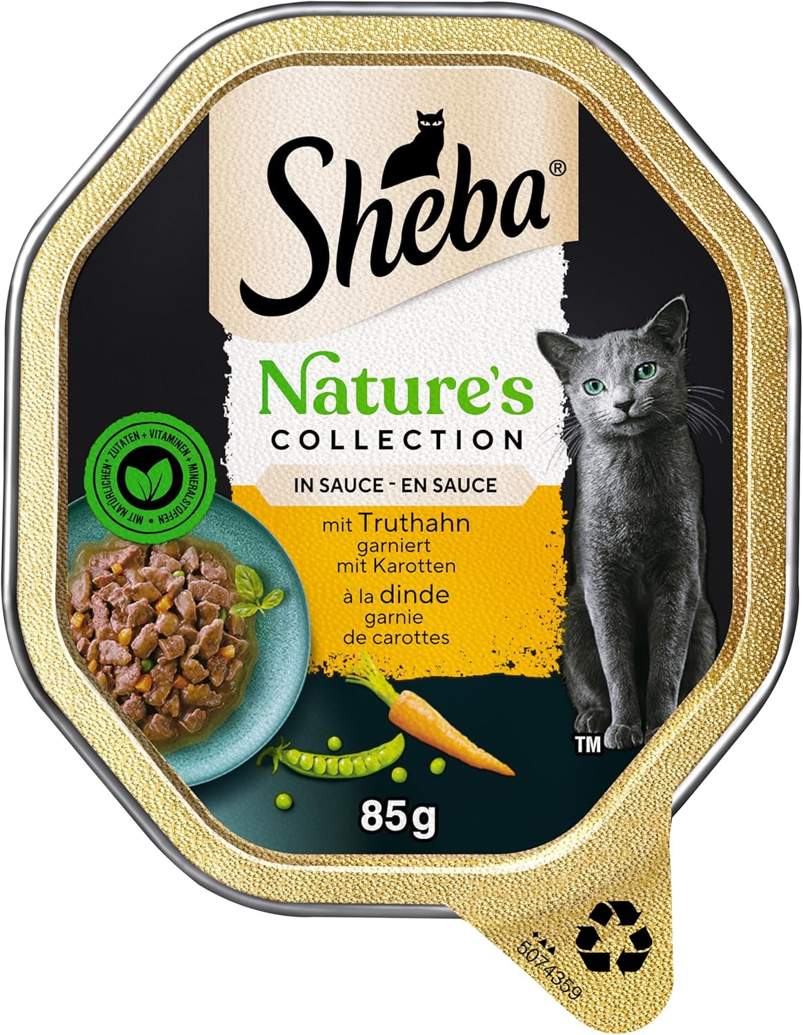 SHEBA Nassfutter für Katzen, Nature's Collection in Truthahnsauce, 2 x 11 x 85 g