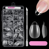 Vollständige Abdeckung für kurze Nägel, 120 Stück, 12 Größen, kurze Nagelspitzen für Gelnägel, zum Aufkleben auf künstliche Nägel, zum Aufkleben auf Nagelfeilen-Set, Nagelpolierer, Nagelhautschieber