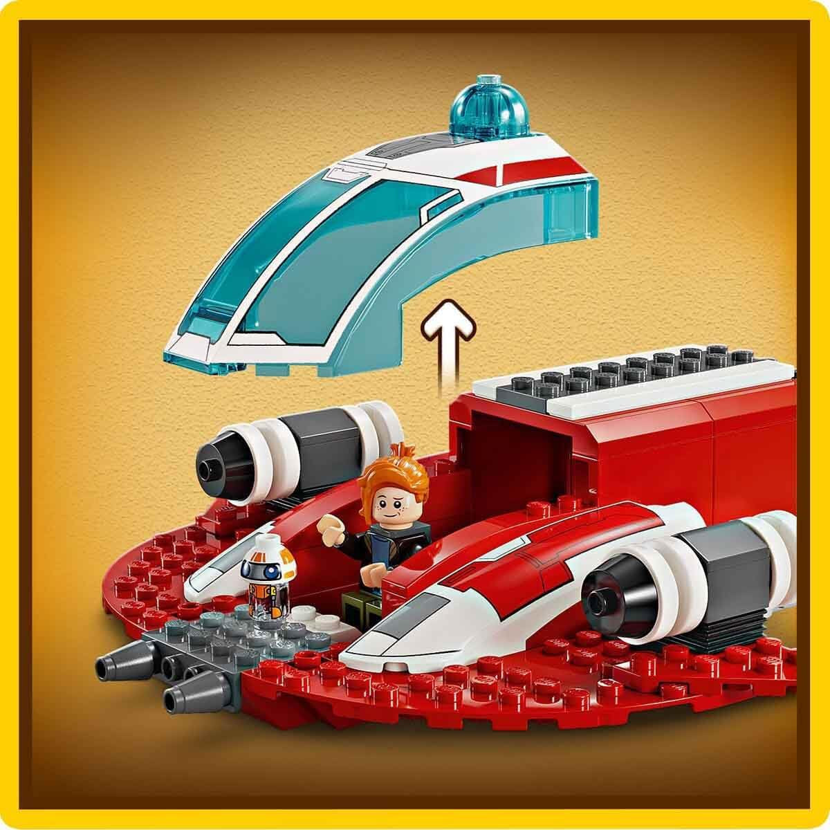 LEGO Star Wars: Die Abenteuer der jungen Jedi-Ritter Crimson Firehawk, Kinder-Starterset mit baubarem Raumschiff, Speeder-Bike und 3 Figuren, Geschenk für Jungen und Mädchen ab 4 Jahren 75384 Bausets Besuchen Sie den LEGO-Store